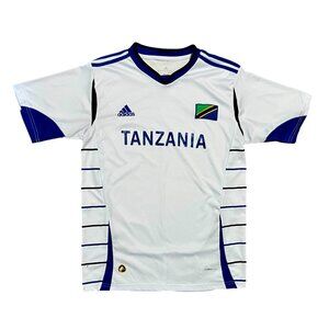Tanzania Adidas White & Blue Climacool Football Soccer Jersey, Men's XL
